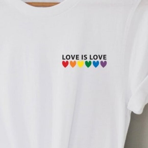 Love is Love Rainbow Heart Shirt, Perfect gift, Pride Rainbow Heart T shirt - Picture 3 of 3